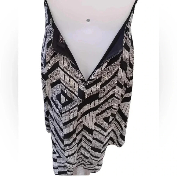 Guess Sleeveless Halter Hi Lo Black & White Dress Size 4 - Picture 5 of 11